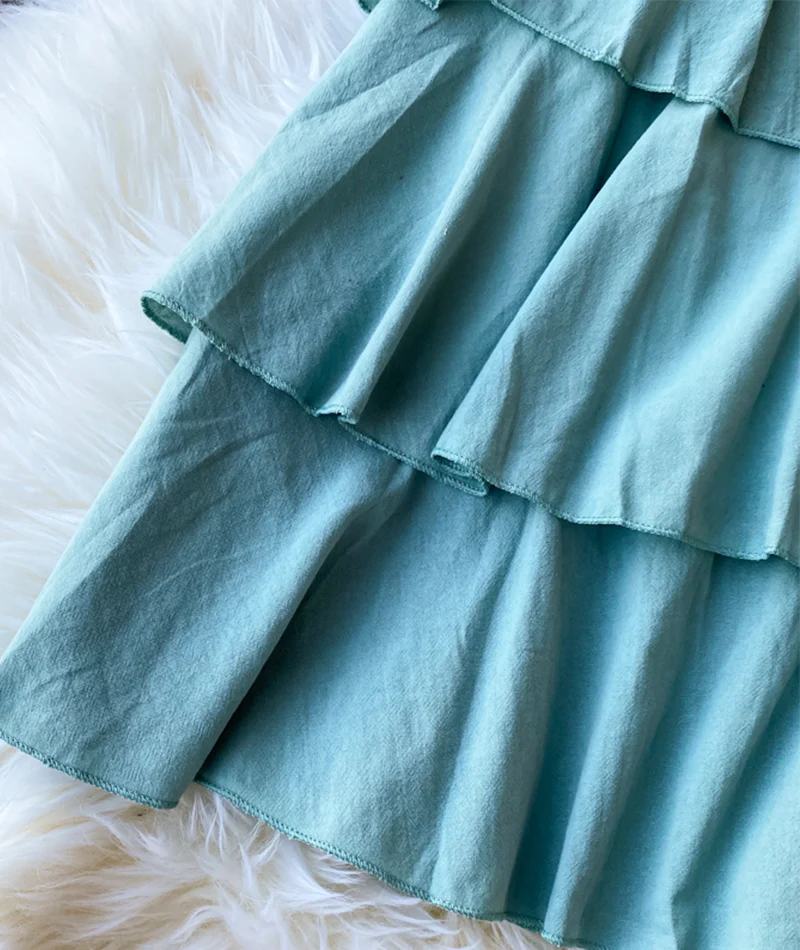 A line v neck backless dress women's dress 054 - Image 3