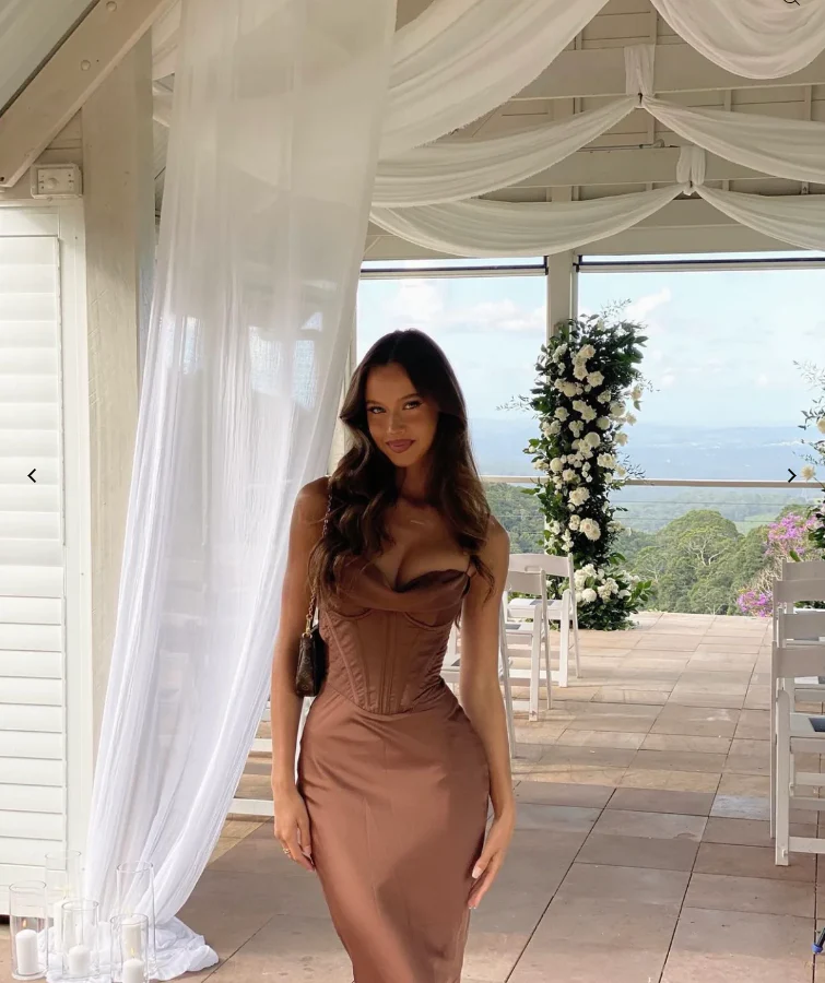 Brown Prom Dresses Sexy Prom Dress Birthday Outfits P378 - Image 4