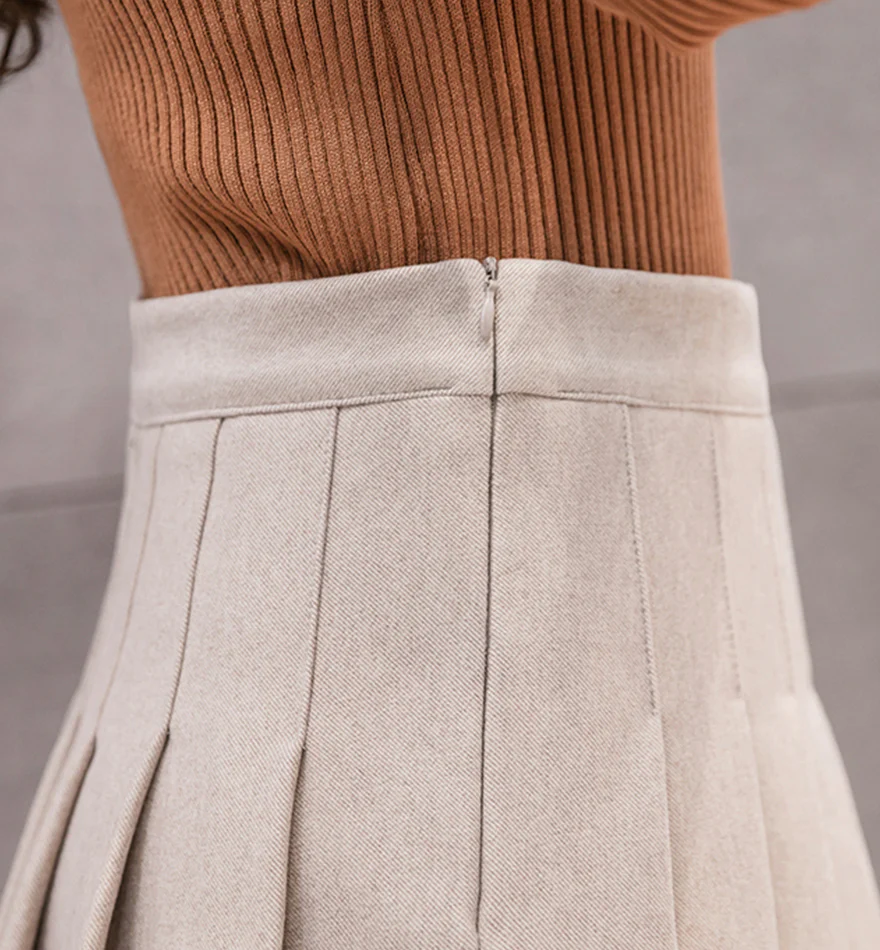 Cute A Line Pleated Skirt P338 - Image 3