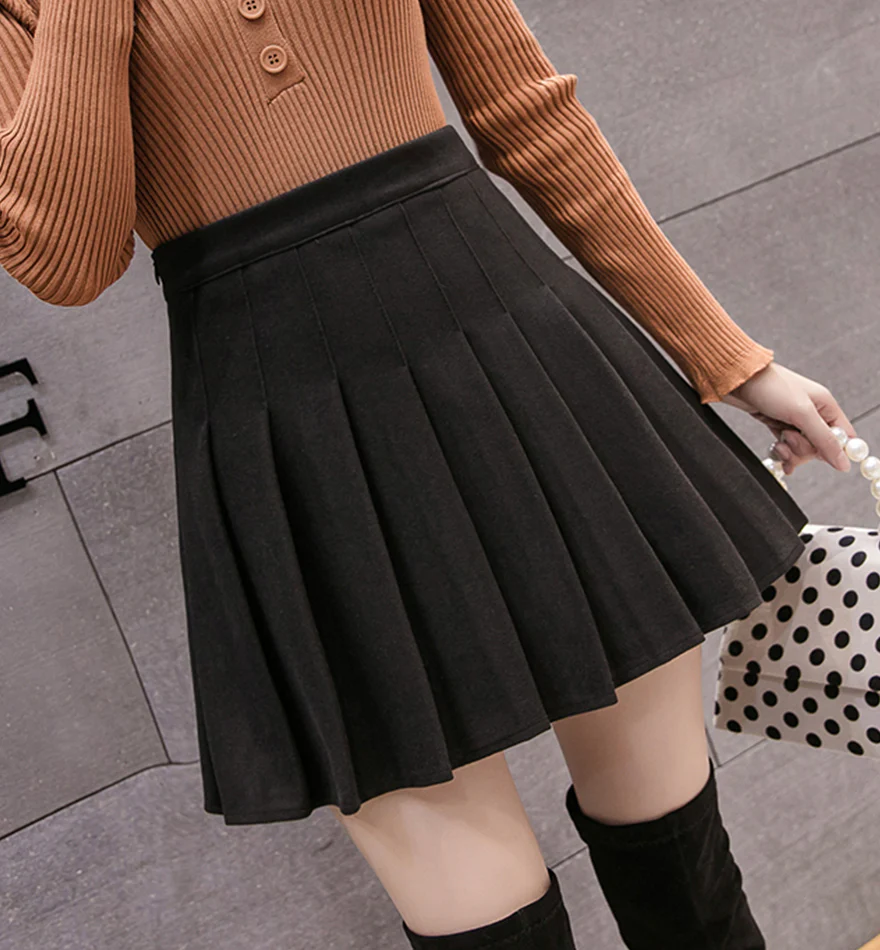Cute A Line Pleated Skirt P338 - Image 5