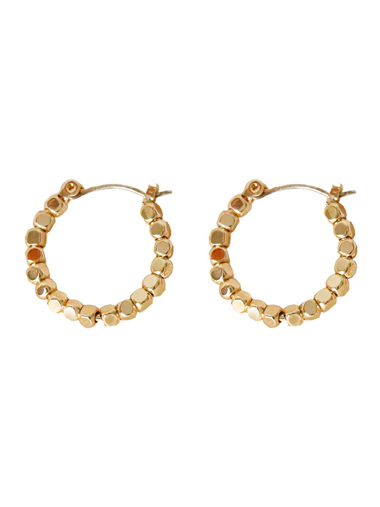Gold circle earrings earrings female temperament Korean earrings new minimalist style e012 - Image 5