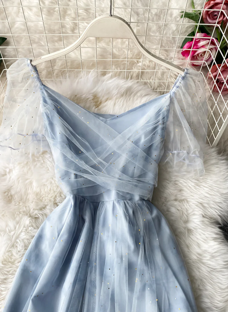 Pink tulle short dress summer dress 055 - Image 6