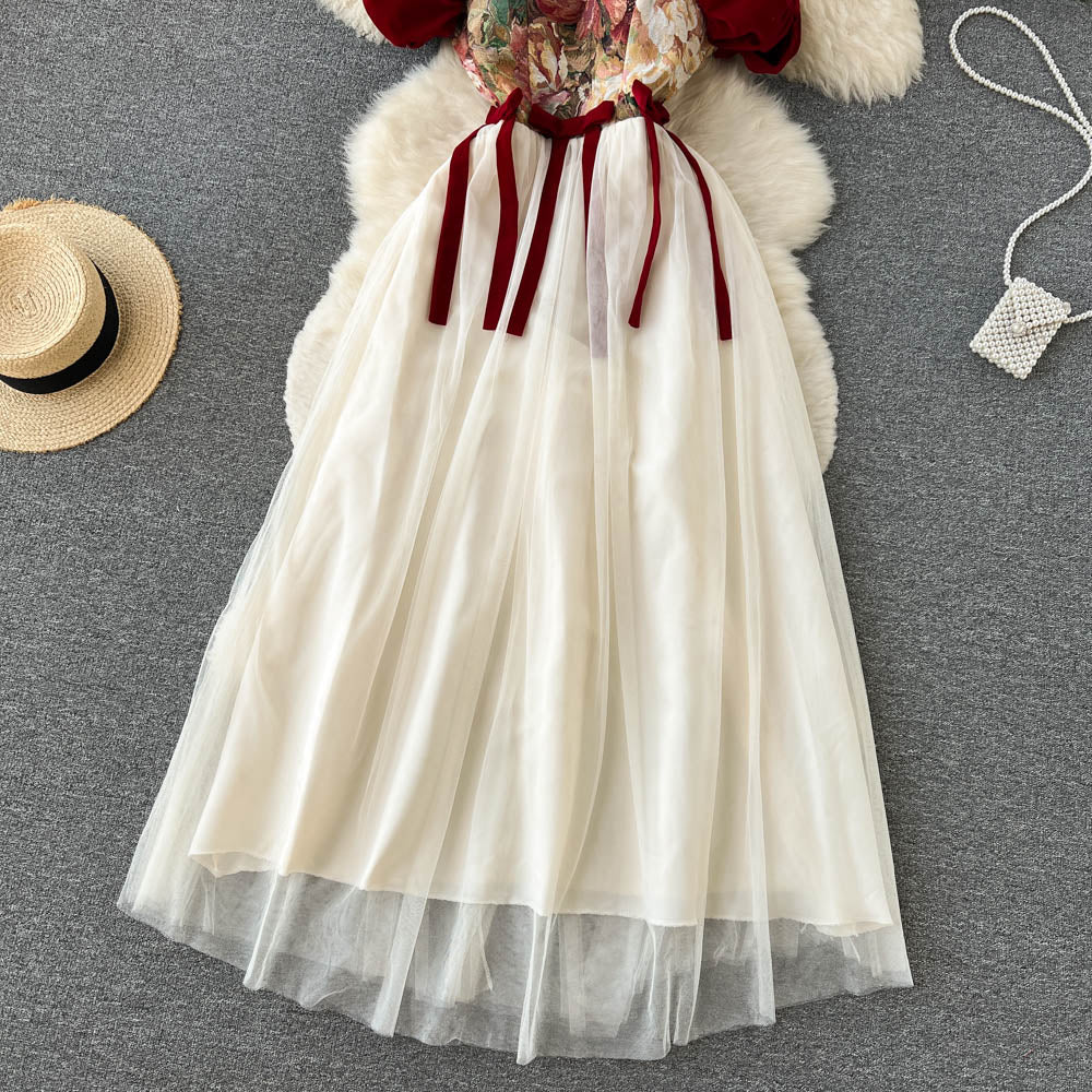 Retro Niche Design Embroidered Suspender Dress Women Dress P084 - Image 8
