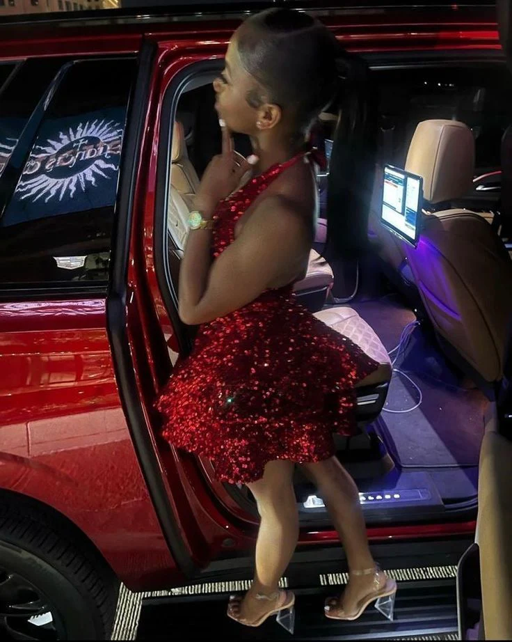 Simple 17th Birthday Dresses Sequin Birthday Outfits P284 - Image 3