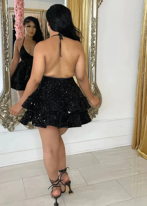 Simple 17th Birthday Dresses Sequin Birthday Outfits P284 - Image 8