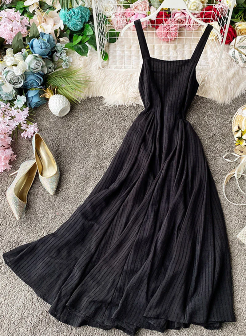 Simple A line backless dress fashion girl dress 041 - Image 10