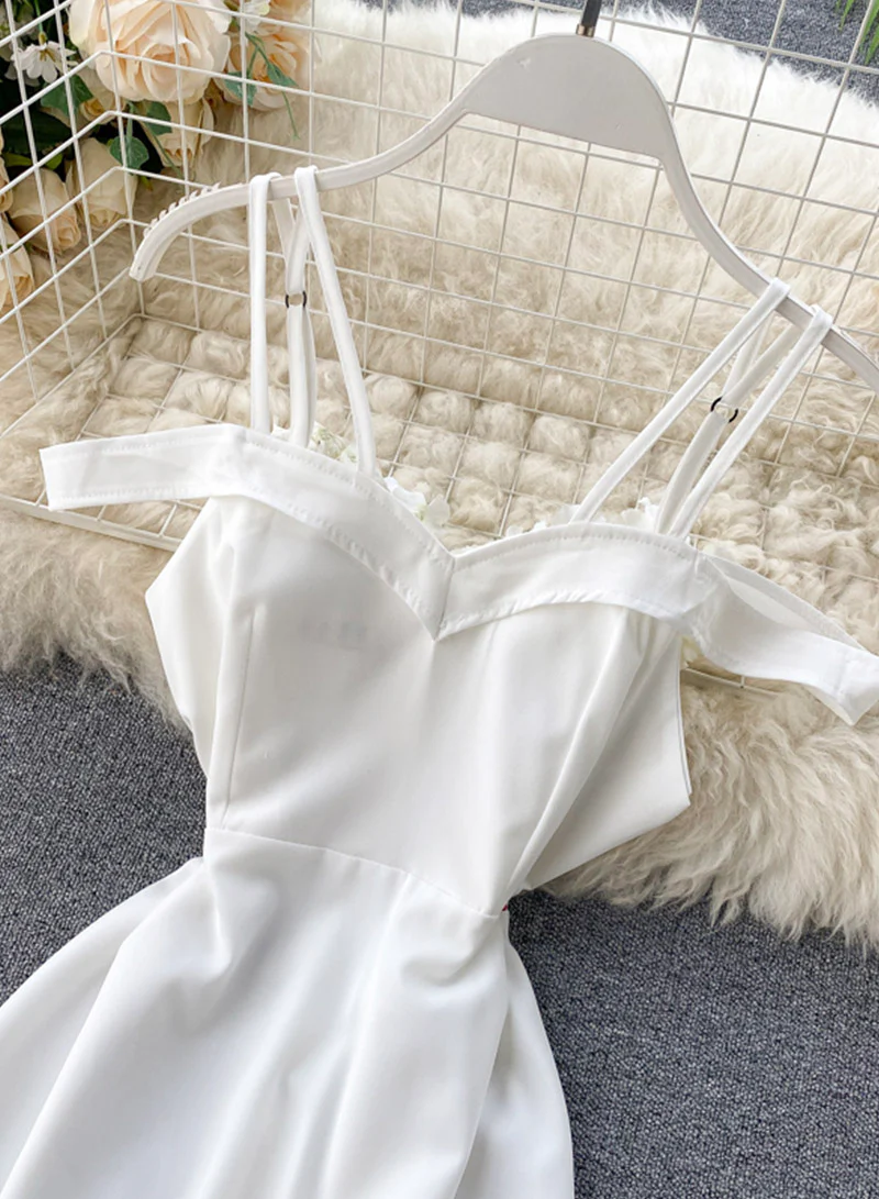 Simple A line off shoulder dress fashion dress 046 - Image 7