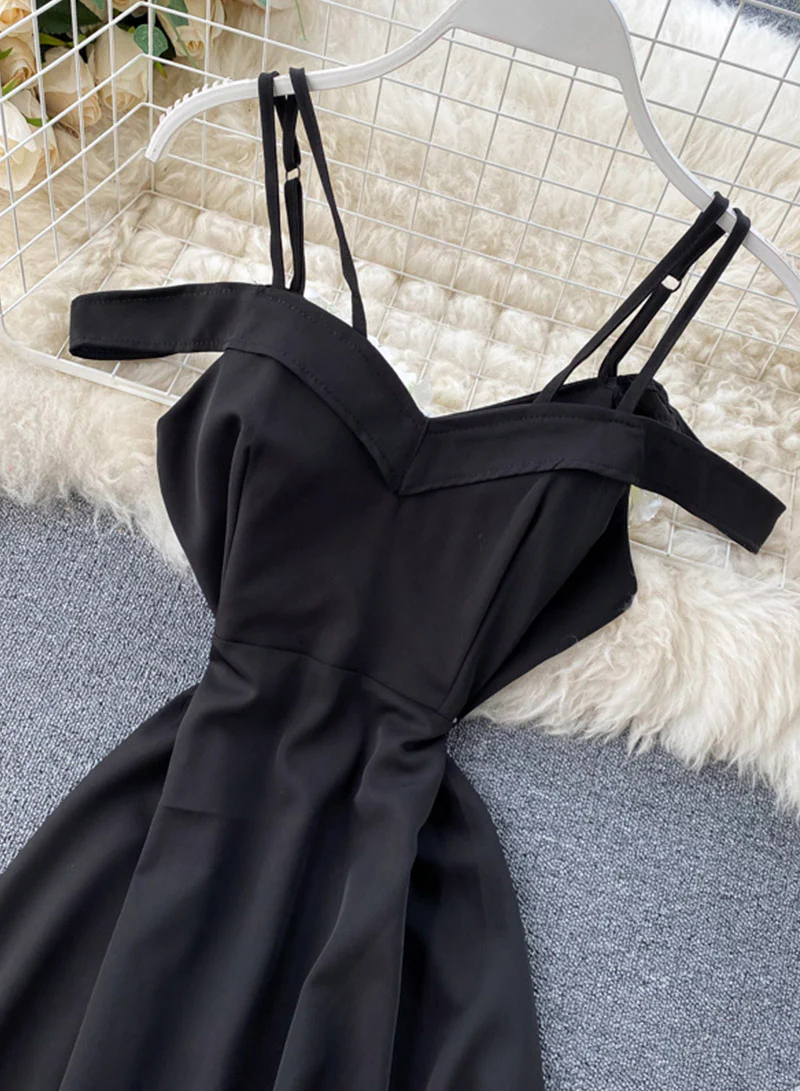 Simple A line off shoulder dress fashion dress 046 - Image 9