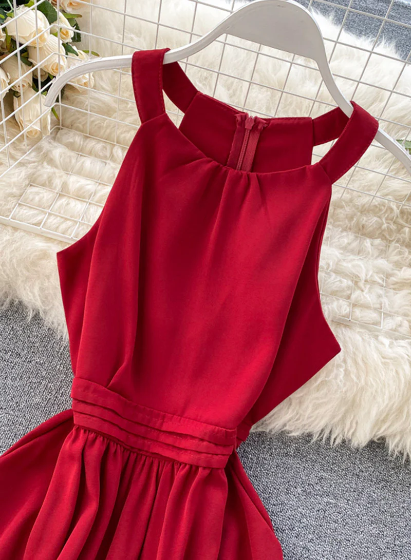 Simple A line sleeveless summer dress fashion dress 052 - Image 3