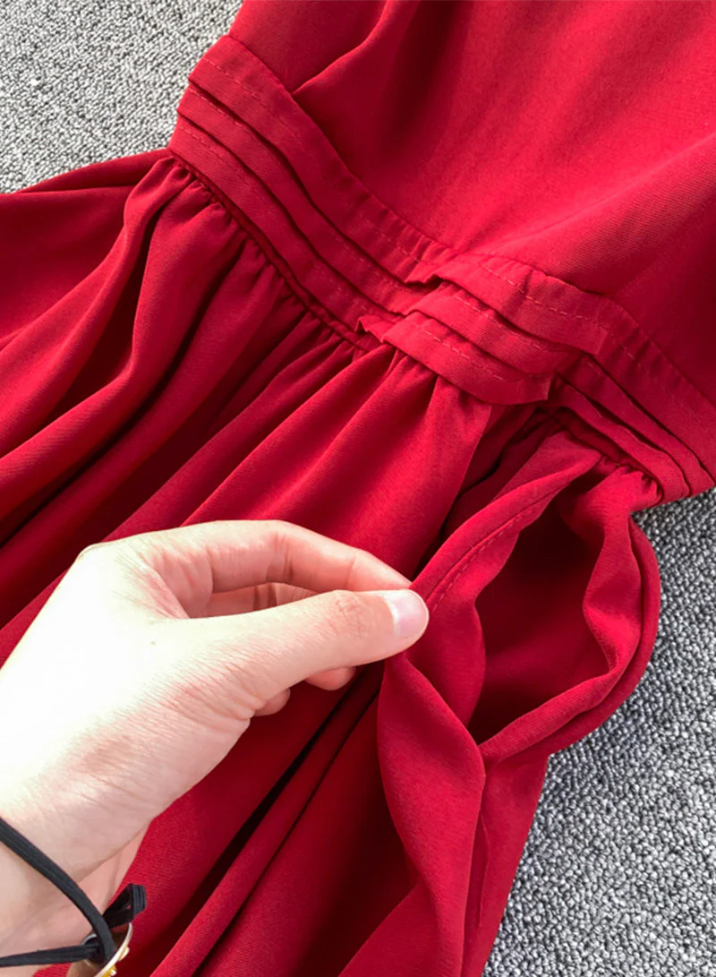 Simple A line sleeveless summer dress fashion dress 052 - Image 4