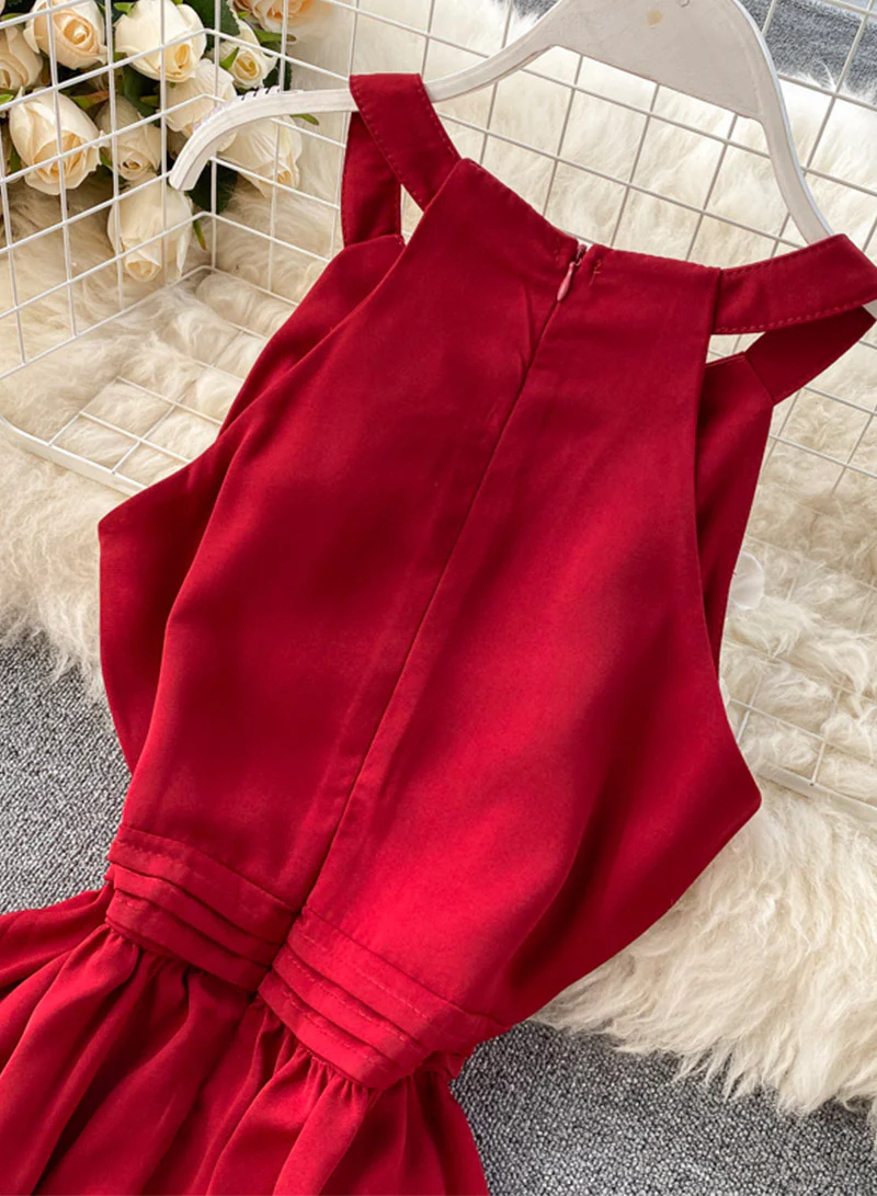 Simple A line sleeveless summer dress fashion dress 052 - Image 5