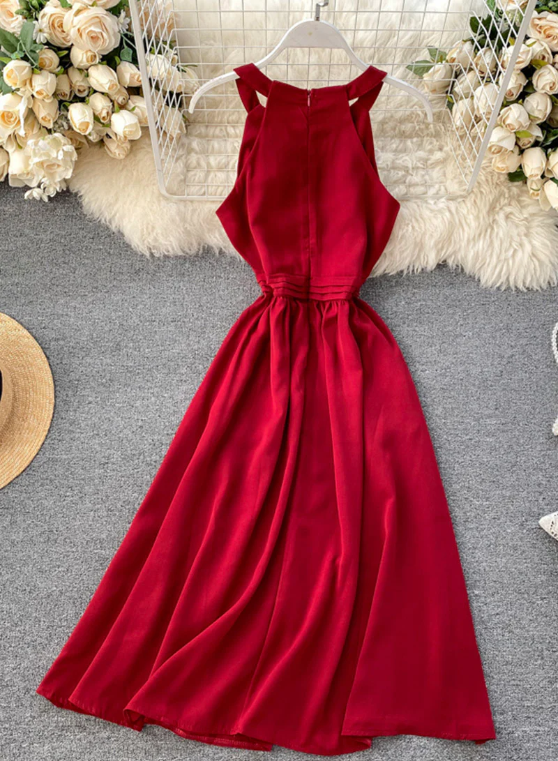 Simple A line sleeveless summer dress fashion dress 052 - Image 6