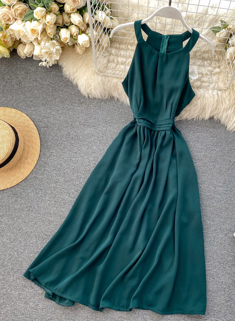 Simple A line sleeveless summer dress fashion dress 052 - Image 7