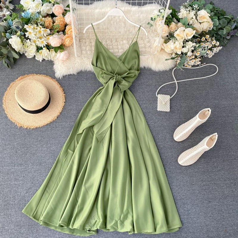 Stylish v neck backless dress summer dress 045 - Image 4