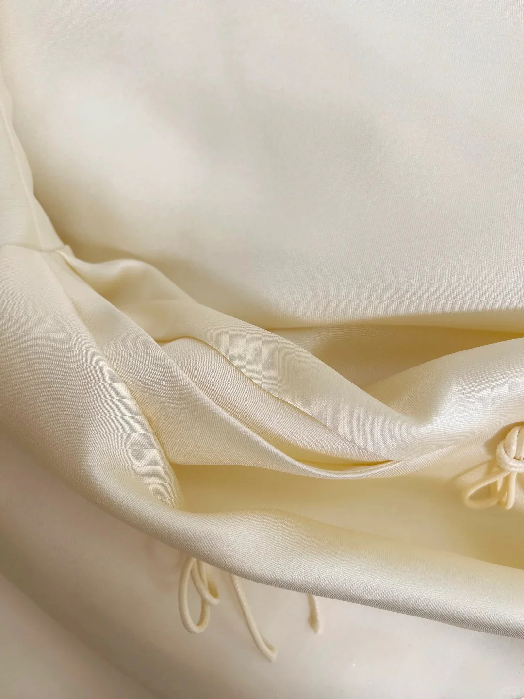 Sweet Light Yellow A-line Spaghetti Strap Bow Satin Long Prom Dress Evening Dress Bridesmaid Dress P4050 - Image 9