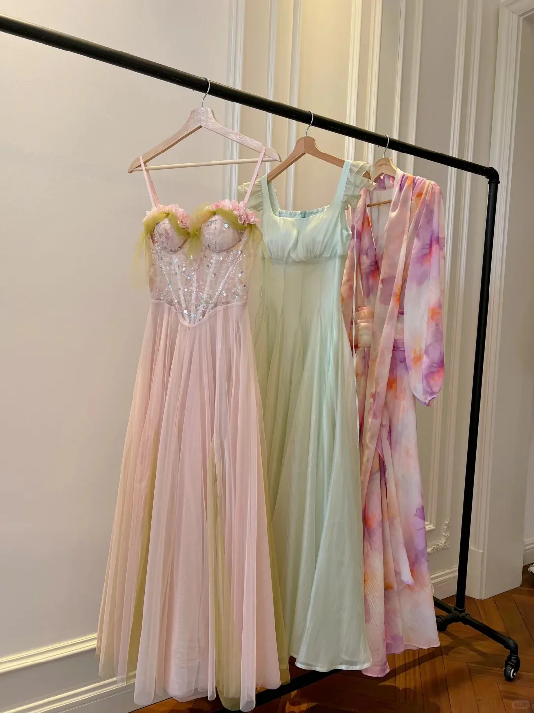 Sweet Pink A-line Suspenders Sequined Tulle Long Prom Dress Evening Dress Bridesmaid Dress P4049 - Image 7