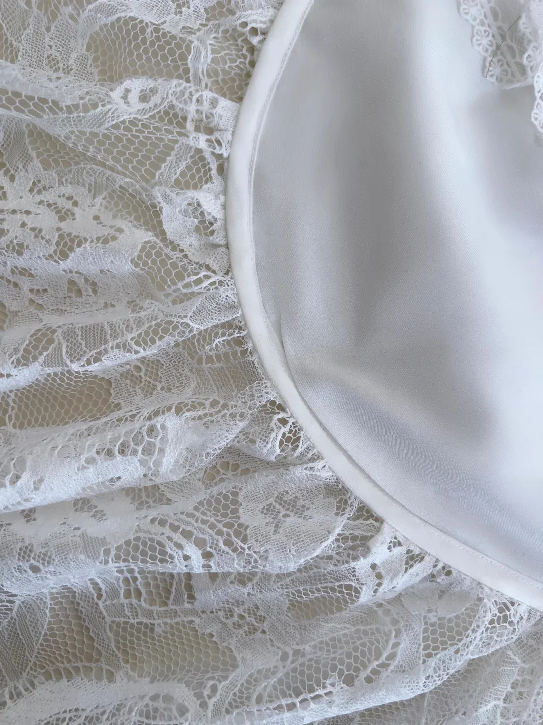 Vintage Gorgeous White Irregular Strap Pearl Lace Prom Dress Evening Dress Bridesmaid Dress P4058 - Image 8