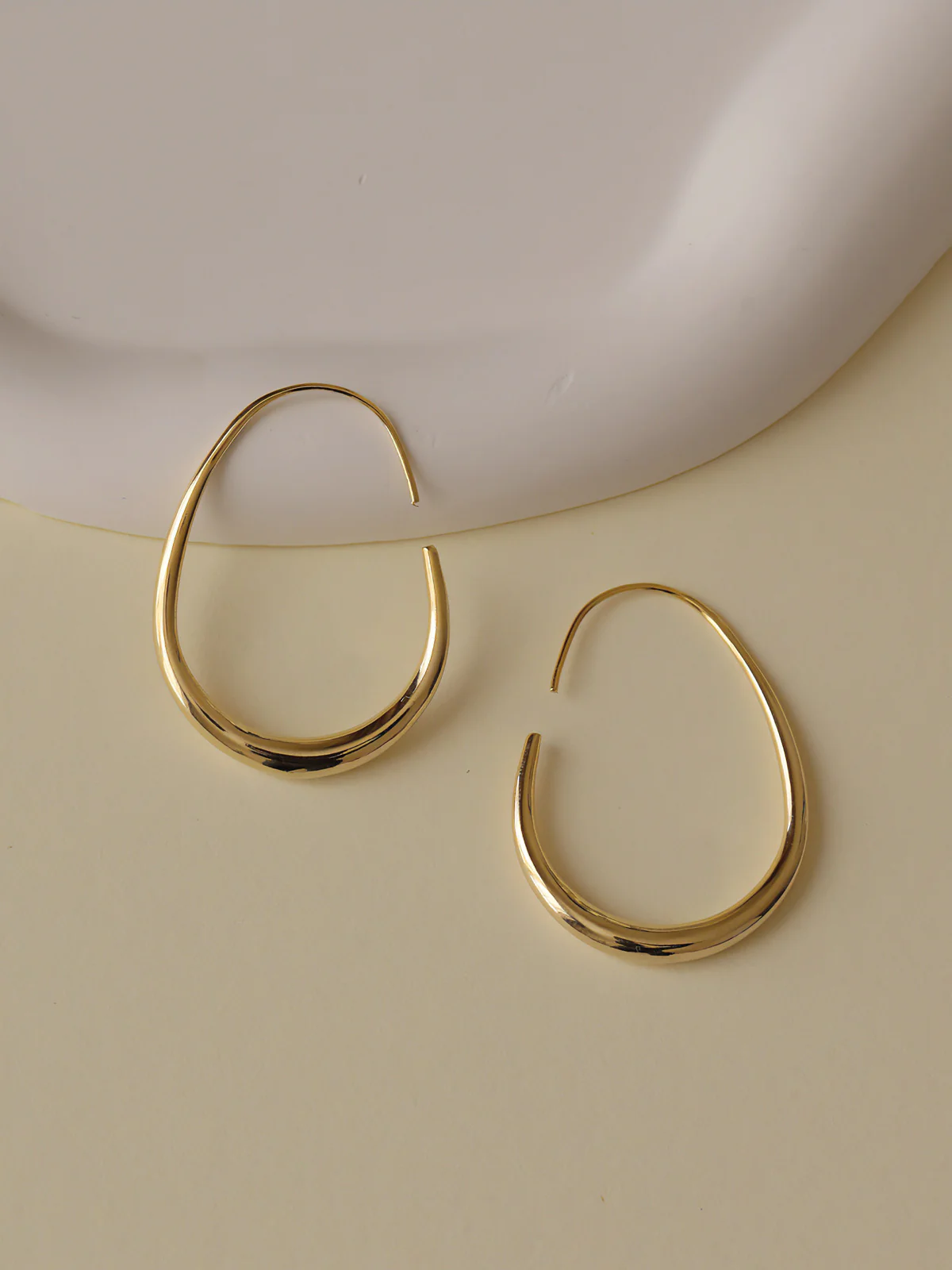 Water drop gold earrings French style chic temperament earrings new earrings women e009 - Image 3