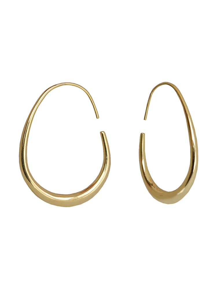Water drop gold earrings French style chic temperament earrings new earrings women e009 - Image 4